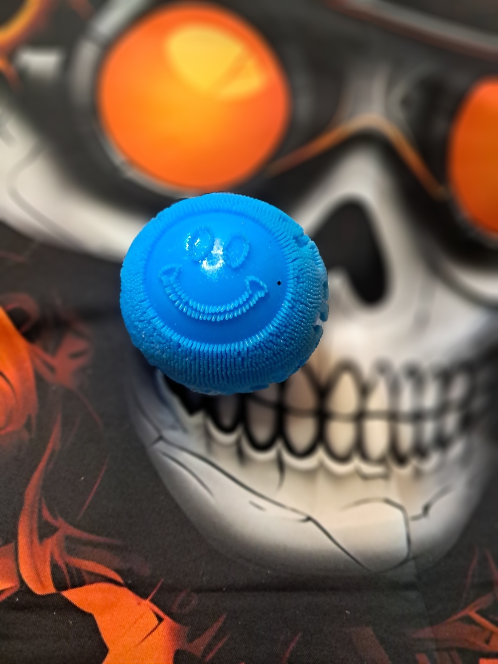 Blue Smile Face Squishy Ball
